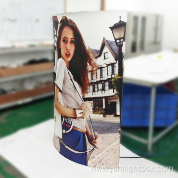 Interior Decoration Fabric Advertising Light Box For Pillars